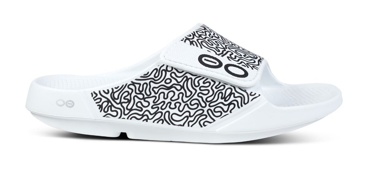 White Oofos OOahh Sport Flex Sandal | 87INOEWVC