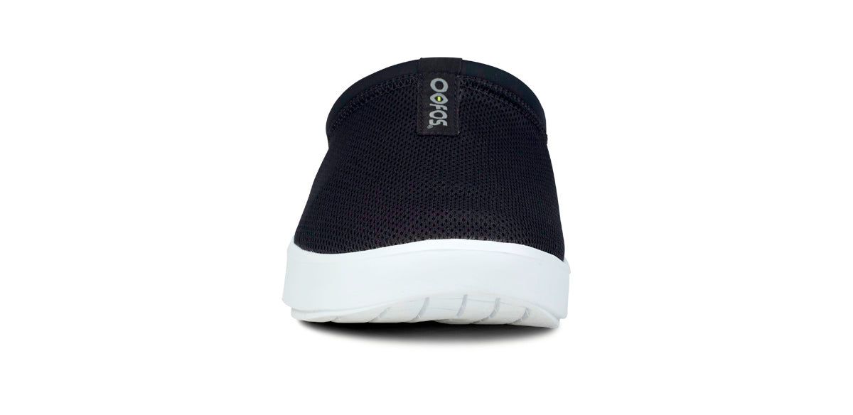 White / Black Oofos OOcoozie Sport Mule | 50IXEDYLZ