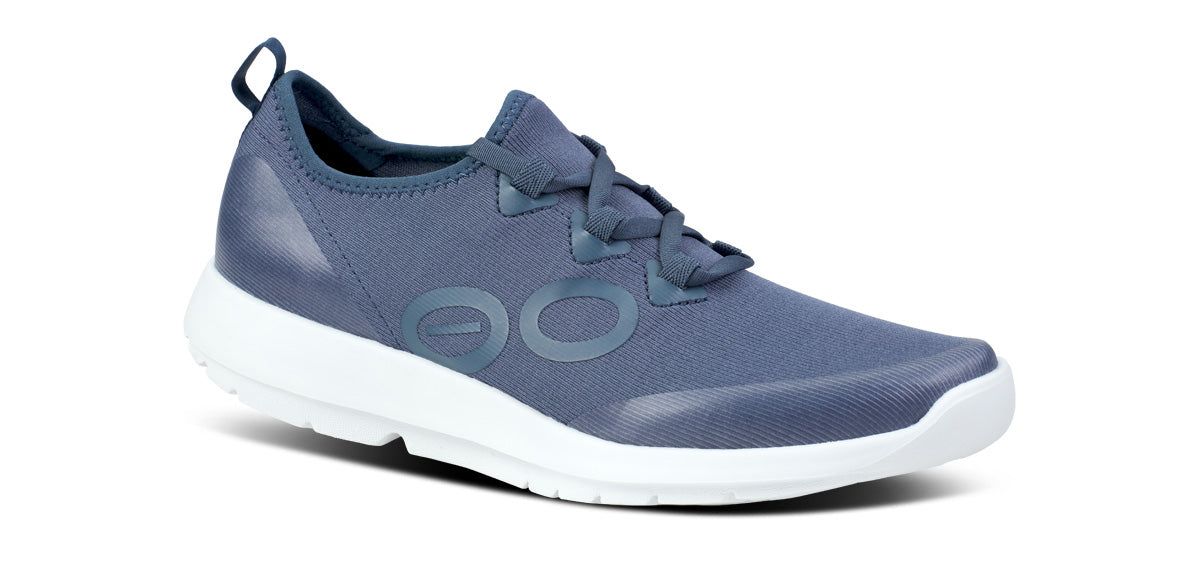 White / Blue Oofos OOmg Sport LS Low Shoe | 92JNLMZKO