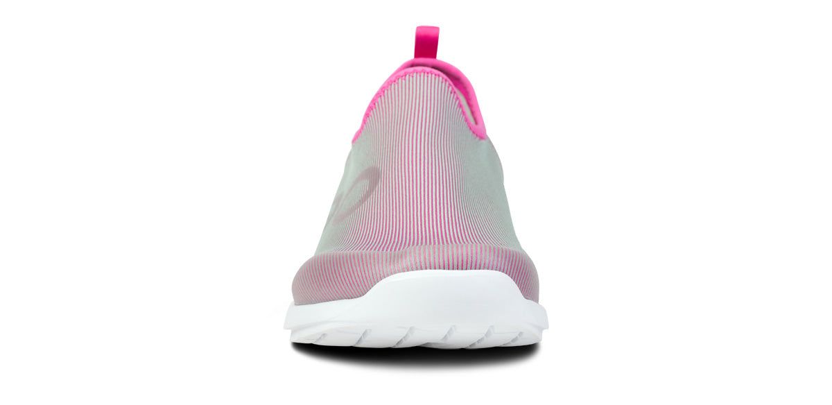 White / Fuchsia Oofos OOmg Sport Low Shoe | 21TSRVMQY