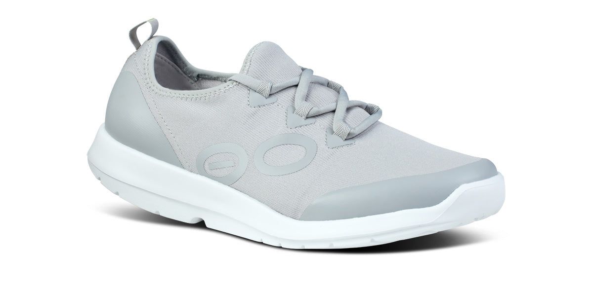 White / Grey Oofos OOmg Sport LS Low Shoe | 73UJERASQ